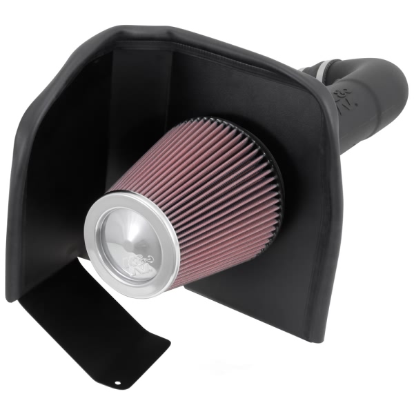 K&N 57 Series FIPK Generation II High-Density Polyethylene Black Cold Air Intake System with Red Filter and Intake Pipe 57-3082