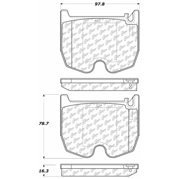 Centric Posi Quiet™ Ceramic Front Disc Brake Pads 105.09830