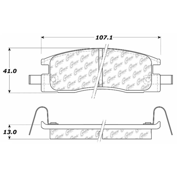 Centric Posi Quiet™ Ceramic Rear Disc Brake Pads 105.03980