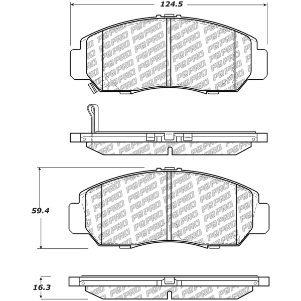 Centric Posi Quiet Pro™ Ceramic Front Disc Brake Pads 500.16080