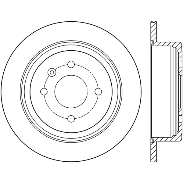 Centric Premium Solid Rear Brake Rotor 120.62143