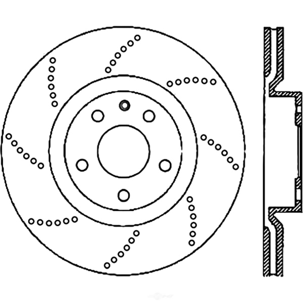 Centric Premium™ OE Style Drilled Brake Rotor 128.62091