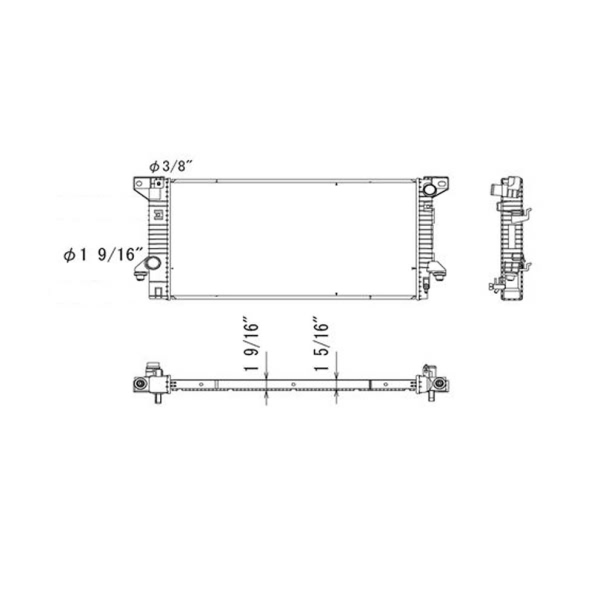 TYC Engine Coolant Radiator 13226