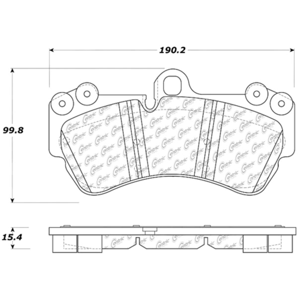 Centric Premium Semi-Metallic Front Disc Brake Pads 300.10070