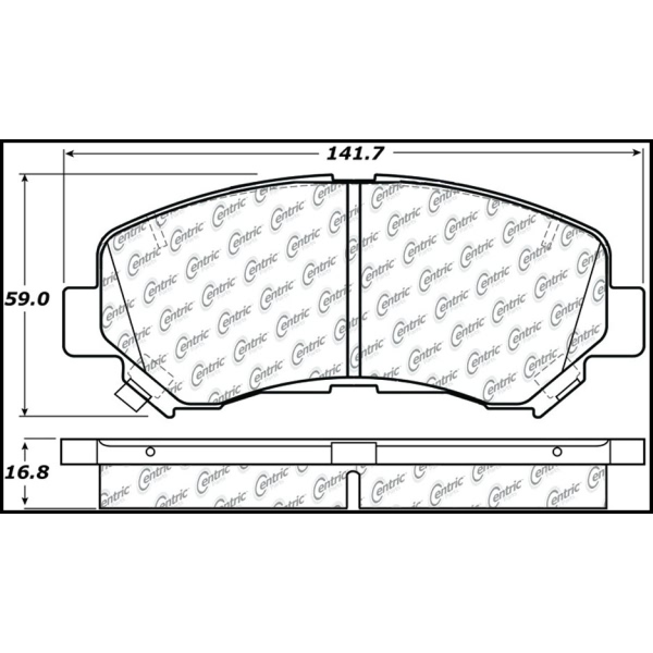 Centric Premium Ceramic Front Disc Brake Pads 301.13740