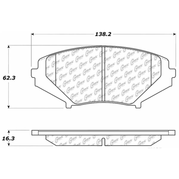 Centric Posi Quiet™ Ceramic Front Disc Brake Pads 105.10090