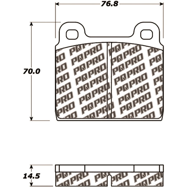 Centric Posi Quiet Pro™ Semi-Metallic Front Disc Brake Pads 500.00451