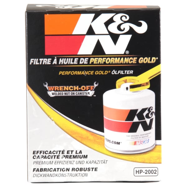 K&N Performance Gold™ Wrench-Off Oil Filter HP-2002