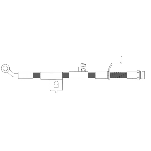 Centric Front Driver Side Brake Hose 150.51014
