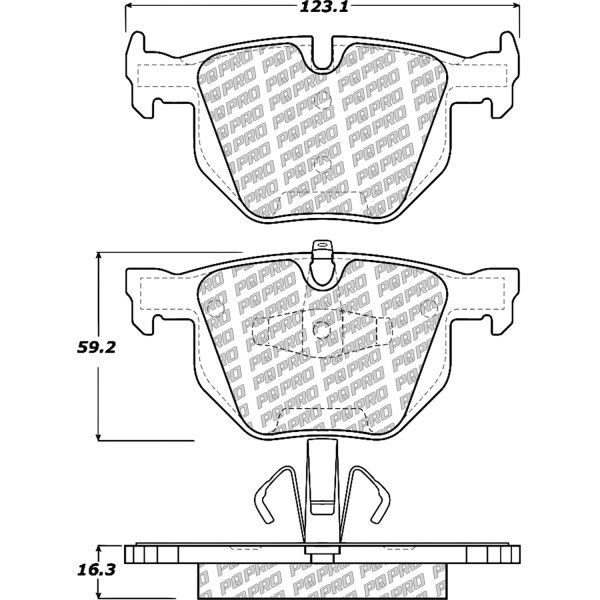 Centric Posi Quiet Pro™ Semi-Metallic Rear Disc Brake Pads 500.11700