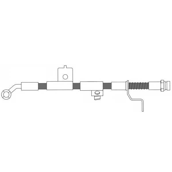 Centric Front Passenger Side Brake Hose 150.51013