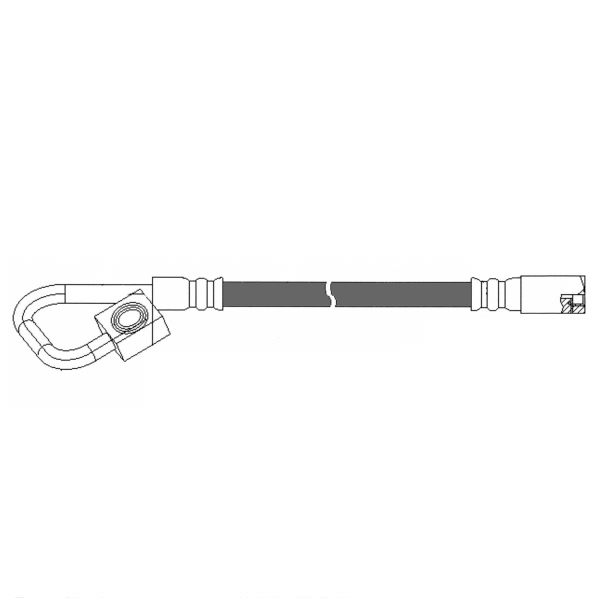 Centric Front Passenger Side Brake Hose 150.58021