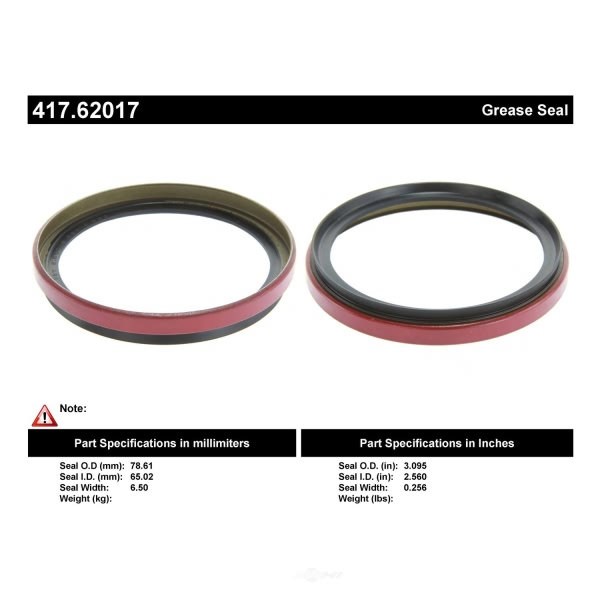 Centric Premium™ Front Inner Wheel Seal 417.62017