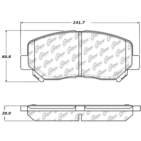 Centric Posi Quiet™ Ceramic Front Disc Brake Pads 105.16401