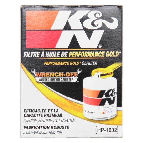 K&N Performance Gold™ Wrench-Off Oil Filter HP-1002