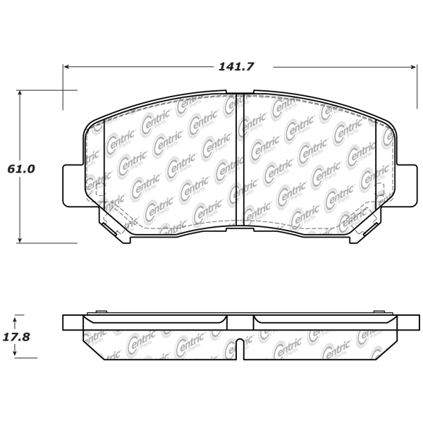 Centric Premium Ceramic Front Disc Brake Pads 301.16402