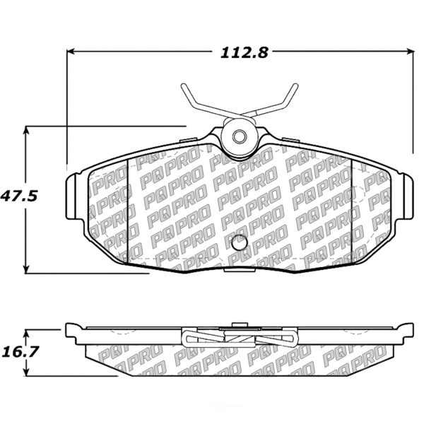 Centric Posi Quiet Pro™ Semi-Metallic Rear Disc Brake Pads 500.10820