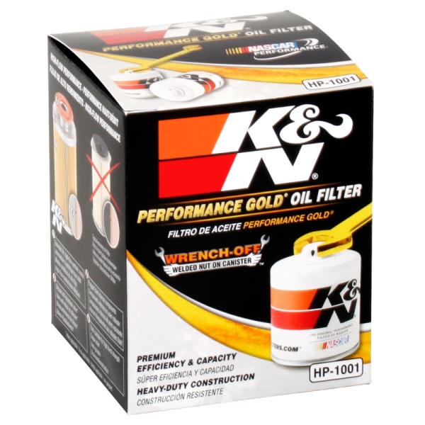 K&N Performance Gold™ Wrench-Off Oil Filter HP-1001