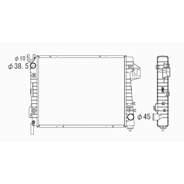 TYC Engine Coolant Radiator 2479