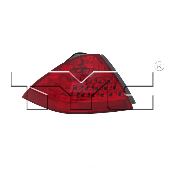 TYC Passenger Side Outer Replacement Tail Light 11-6177-01