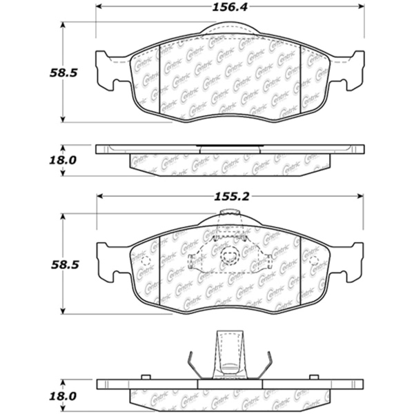 Centric Posi Quiet™ Ceramic Front Disc Brake Pads 105.06480