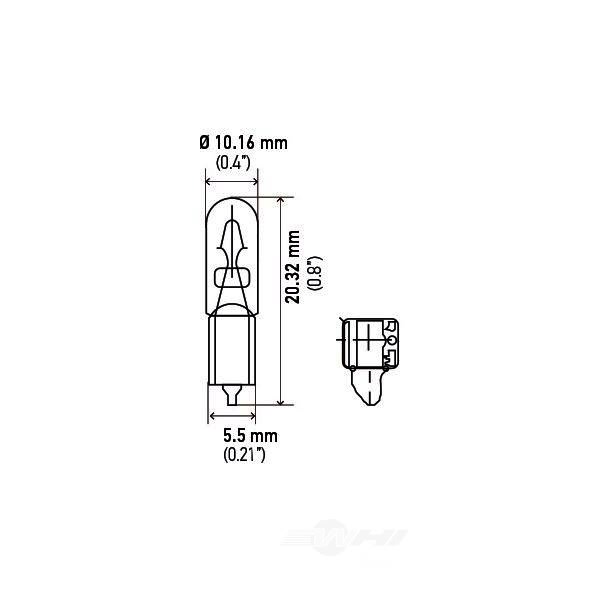 Hella 73Tb Standard Series Incandescent Miniature Light Bulb 73TB