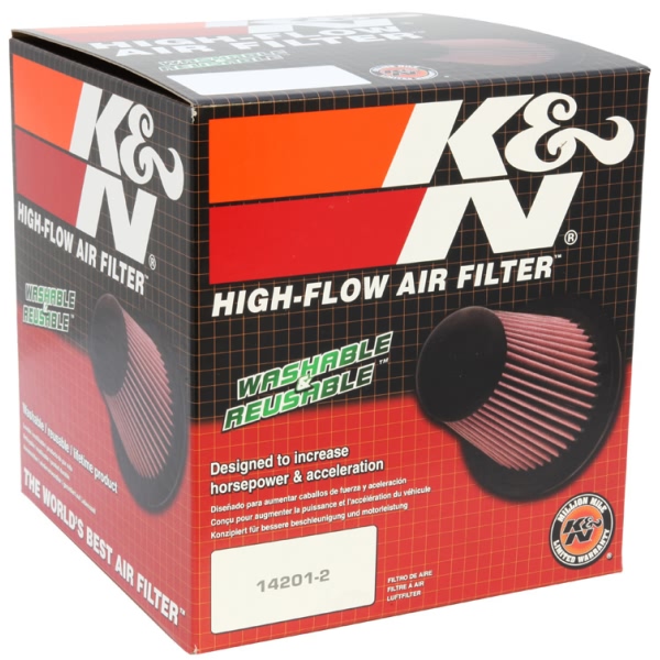 K&N E Series Round Tapered Red Air Filter （8" B x 3.875" T x 4.438" ID x 8" OD x 8" H) E-0945