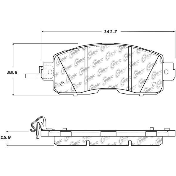 Centric Premium Ceramic Front Disc Brake Pads 301.16500