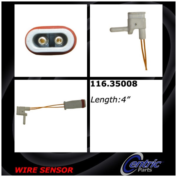 Centric Front Driver Side Brake Pad Sensor 116.35008