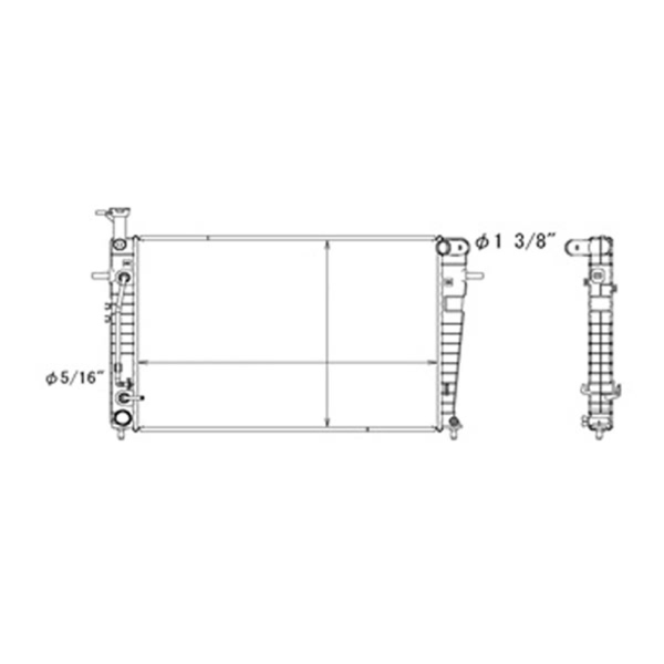 TYC Engine Coolant Radiator 13077