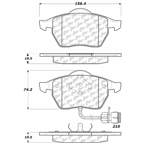Centric Posi Quiet™ Ceramic Front Disc Brake Pads 105.05550