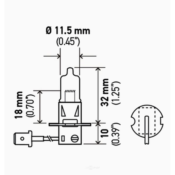 Hella H3Sb Standard Series Halogen Light Bulb H3SB