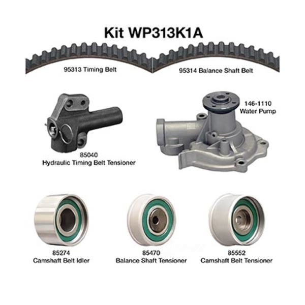 Dayco Timing Belt Kit With Water Pump WP313K1A