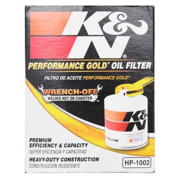 K&N Performance Gold™ Wrench-Off Oil Filter HP-1002