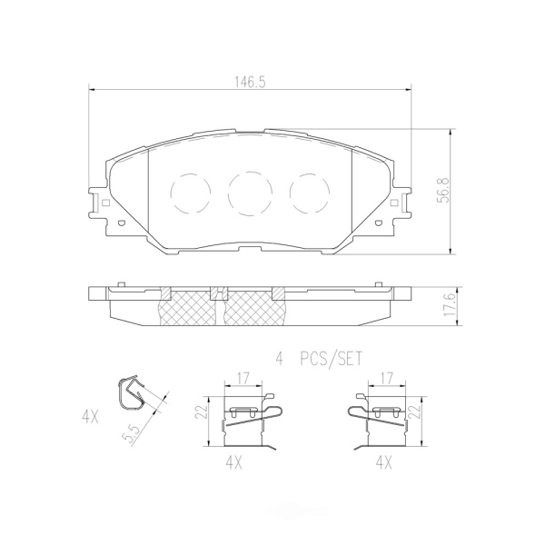 brembo Premium Ceramic Front Disc Brake Pads P83071N