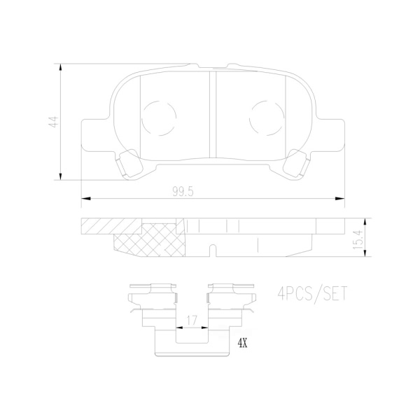 brembo Premium Ceramic Rear Disc Brake Pads P83110N