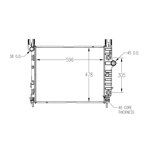 TYC Engine Coolant Radiator 13337