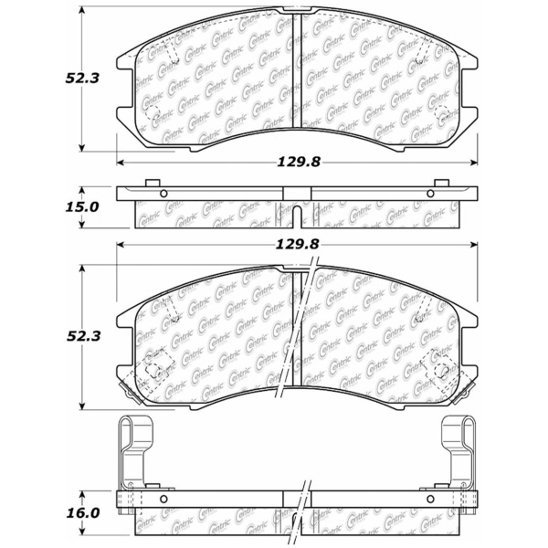 Centric Posi Quiet™ Ceramic Front Disc Brake Pads 105.03990