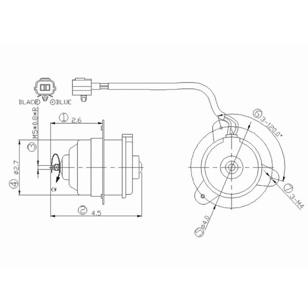 TYC Driver Side Engine Cooling Fan Motor 630730