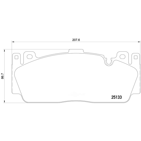 brembo Premium Low-Met OE Equivalent Front Brake Pads P06079