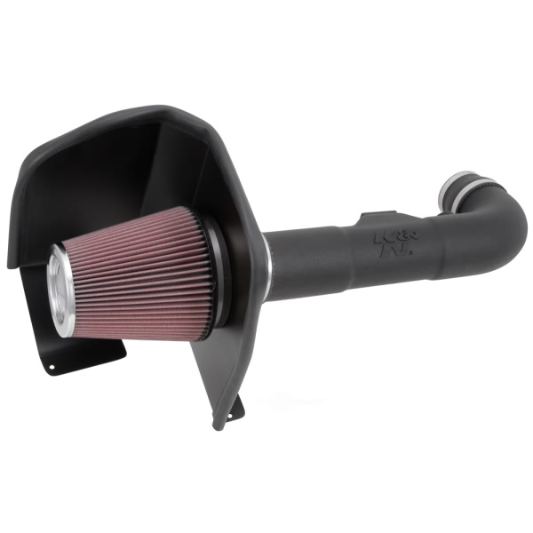 K&N 57 Series FIPK Generation II High-Density Polyethylene Black Cold Air Intake System with Red Filter and Intake Pipe 57-3082