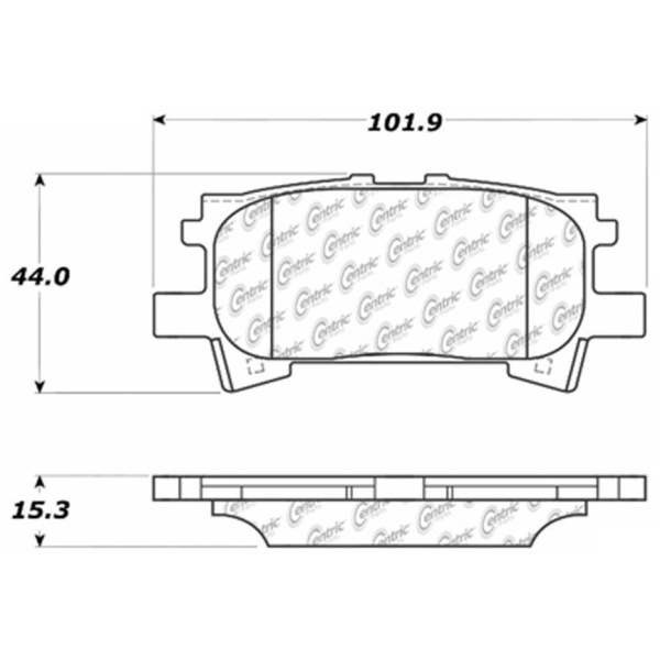 Centric Premium Ceramic Rear Disc Brake Pads 301.09960