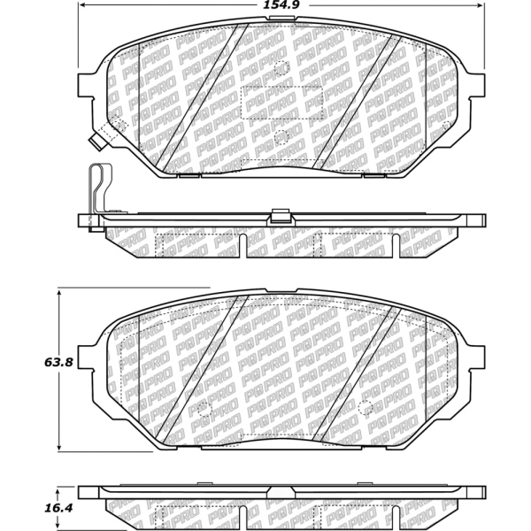Centric Posi Quiet Pro™ Ceramic Front Disc Brake Pads 500.13010
