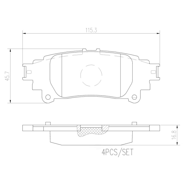 brembo Premium Ceramic Rear Disc Brake Pads P83132N