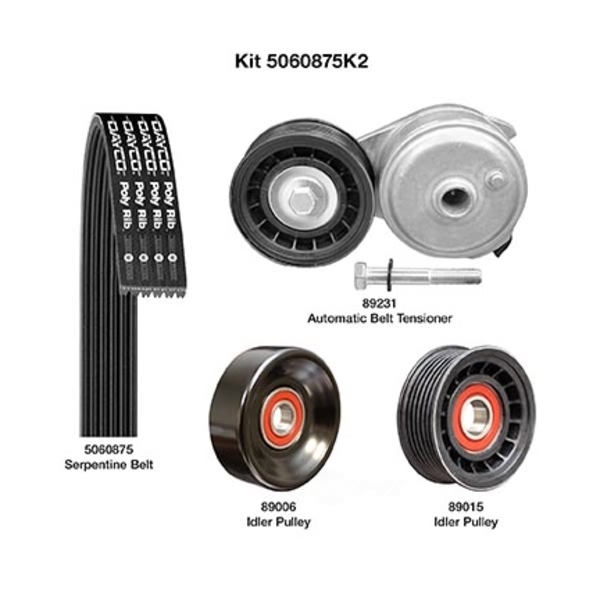 Dayco Serpentine Belt Kit 5060875K2