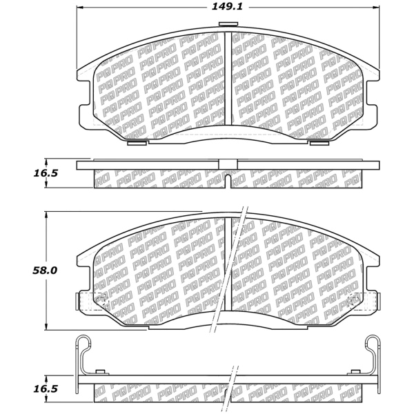 Centric Posi Quiet Pro™ Ceramic Front Disc Brake Pads 500.08640