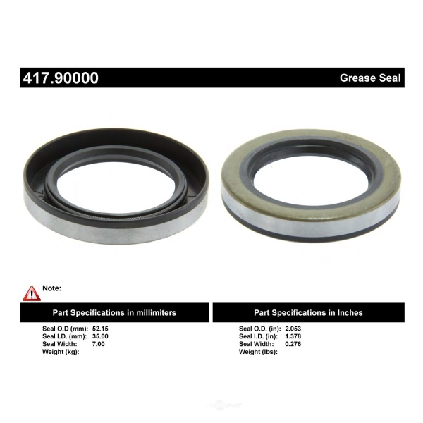 Centric Premium™ Front Inner Wheel Seal 417.90000