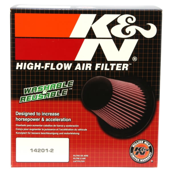 K&N E Series Round Tapered Red Air Filter （8" B x 3.875" T x 4.438" ID x 8" OD x 8" H) E-0945