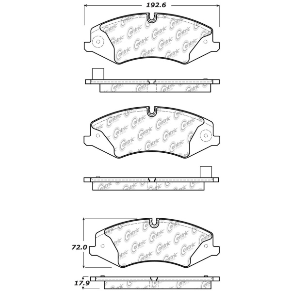 Centric Posi Quiet™ Semi-Metallic Front Disc Brake Pads 104.14790