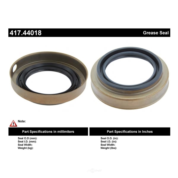 Centric Premium™ Front Inner Wheel Seal 417.44018